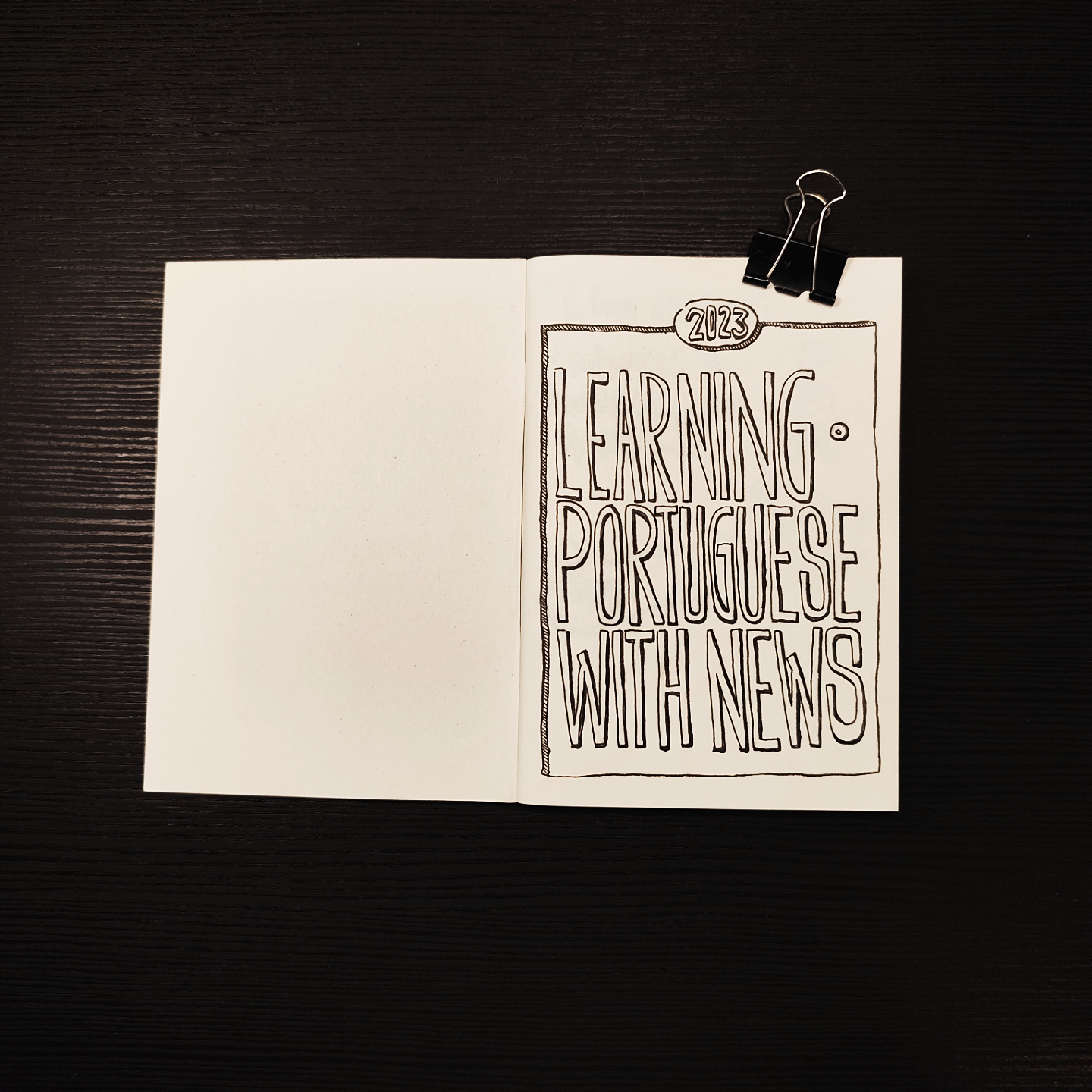 Cover of the “Learning English with News” notebook