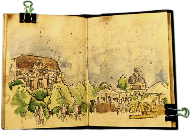 Bar Base in Watercolor at Jardim das Oliveiras