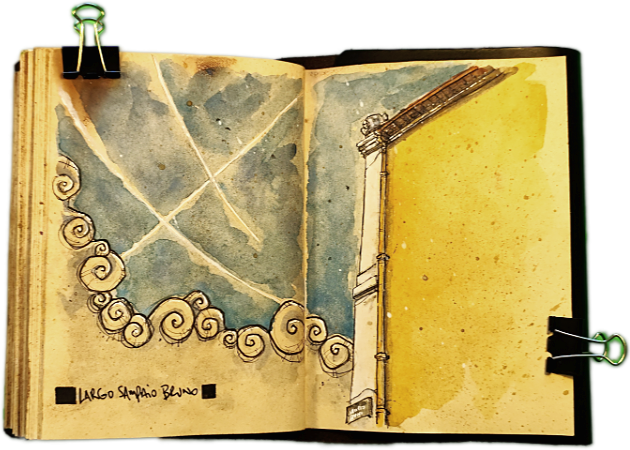Sky of Porto, a Watercolor Seen from Gaia