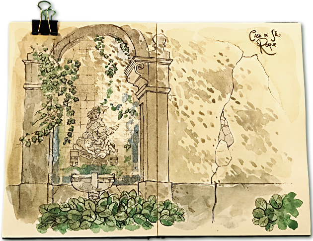 Casa São Roque Fountain, Watercolors of Forgotten Places