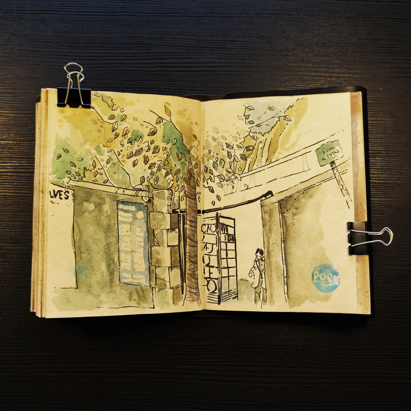 sketch of the entrance gate to Parque de Serralves, in Porto