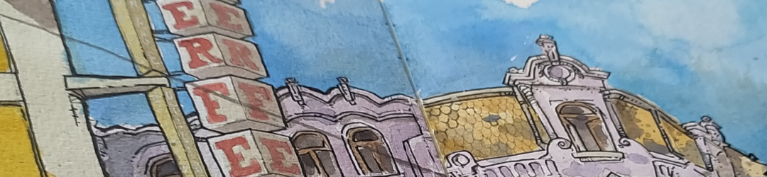 Detail of the illustration of Rua de Santa Catarina